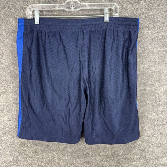 Nike Activewear Shorts Men L Large Blue Mid Rise Drawstring Elastic Waist Lined - Picture 2 of 6